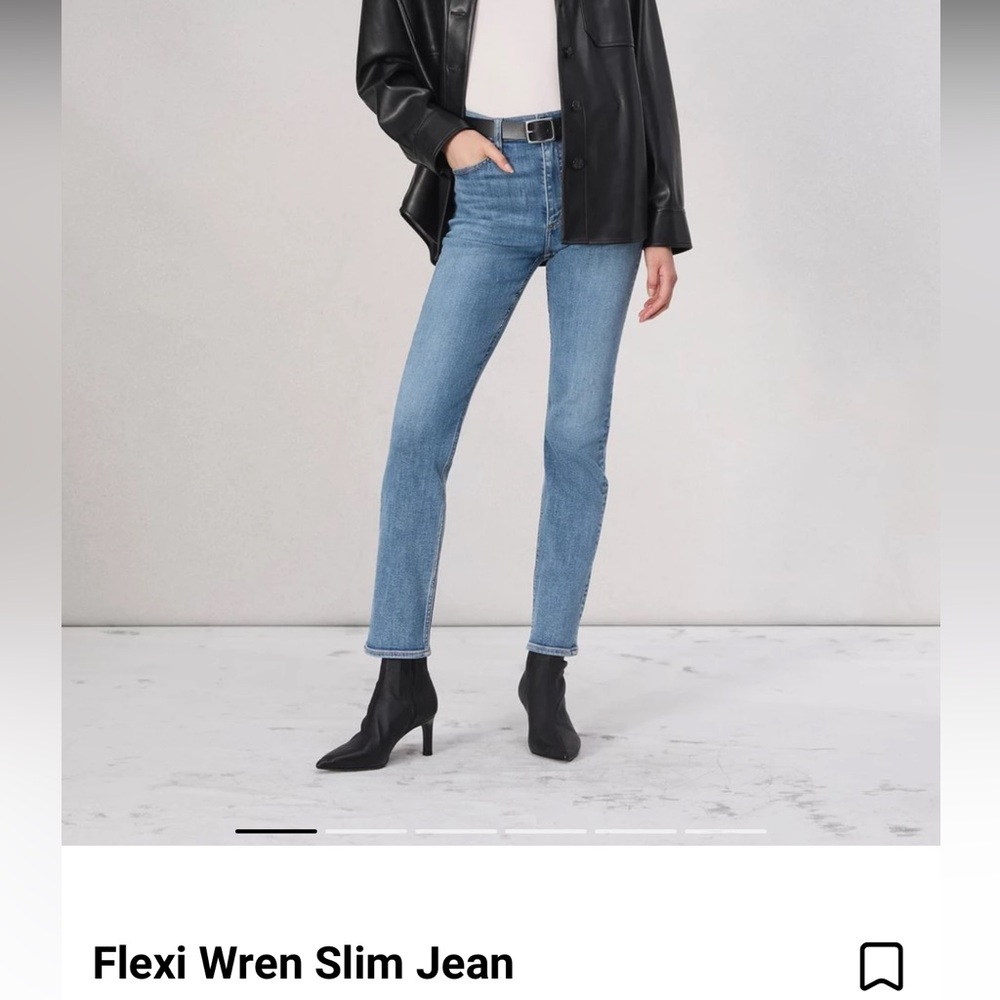 Rag & Bone Wren High Rose Slim Straight Jeans Denim womens 27